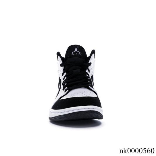 AJ 1 Mid White Black Shoes Sneakers - nk0000560 image 2