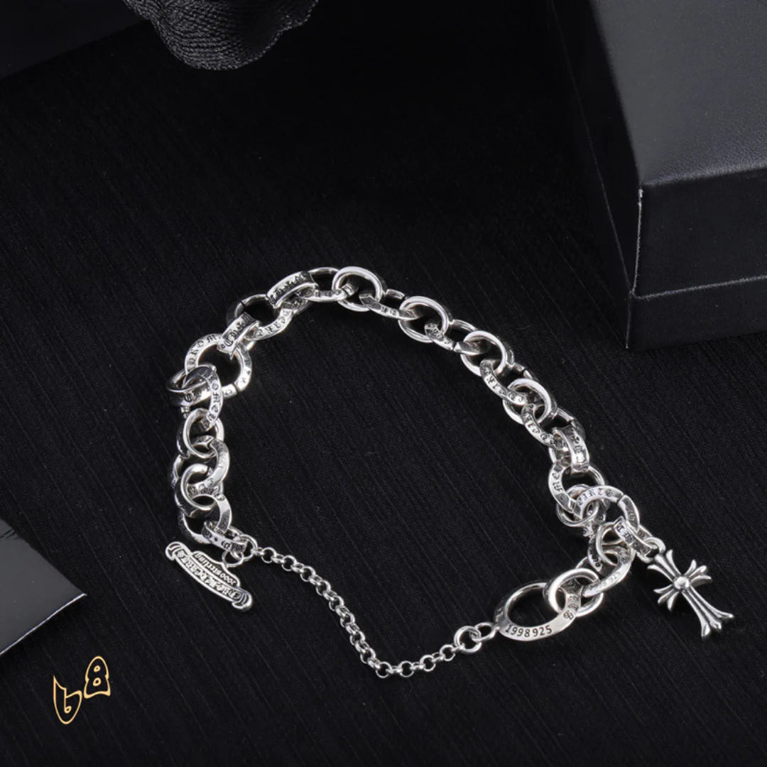 CH Silver Chain Link Bracelet - CH0066 image 5