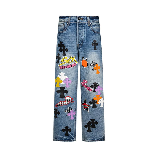 CH Cross Patch Jeans - CH0122 image 0