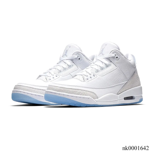 AJ 3 Pure White Shoes Sneakers - nk0001642 image 2