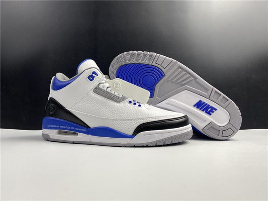 AJ 3 Fragment White Blue Shoes Sneakers - nk0000859 image 2