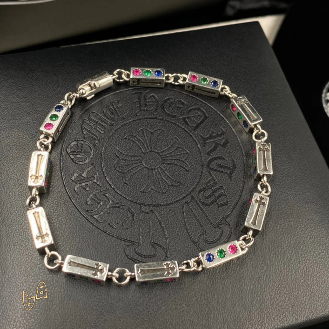CH Silver Dice Bracelet - CH0053 - Colourful image