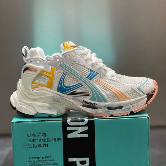 BLCG Runner Worn-Out White Blue PinkShoes Sneakers - bl0000035 image 2