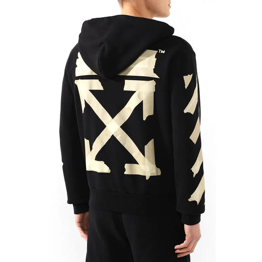 OW Diagonal Tape Arrows Hoodie in Black - 347 - owf0000347 image 2