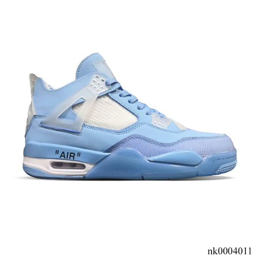 OW x AJ 4 Ice Blue Shoes Sneakers – nk0004011 image 0