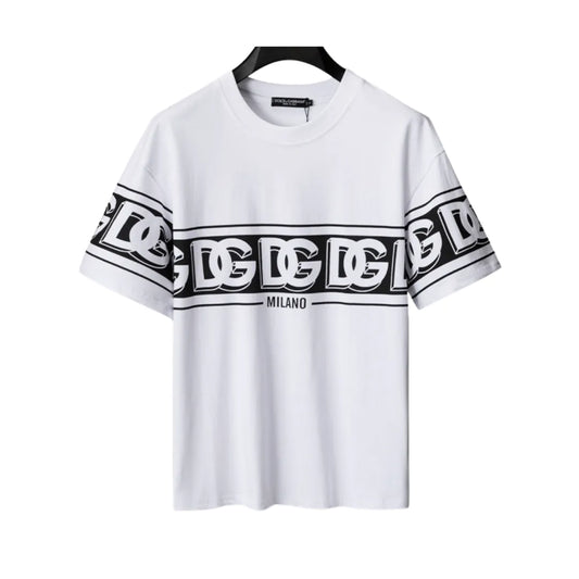 D&G Logo DG Print T-shirt in White - 111 - dng0000111 image 0
