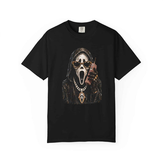 Halloween Ghostface Unisex Garment-Dyed T-shirt image 0