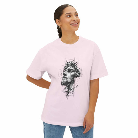 Crown of Faith 1 Unisex Oversized Boxy Tee image 2