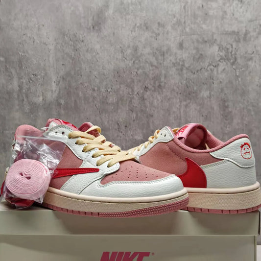 Travis Scott x AJ 1 Retro Low OG 'Sail Tropical Pink' Shoes Sneakers – nk0005263 image 2