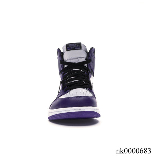 AJ 1 Retro High Court Purple White Shoes Sneakers - nk0000683 image 2