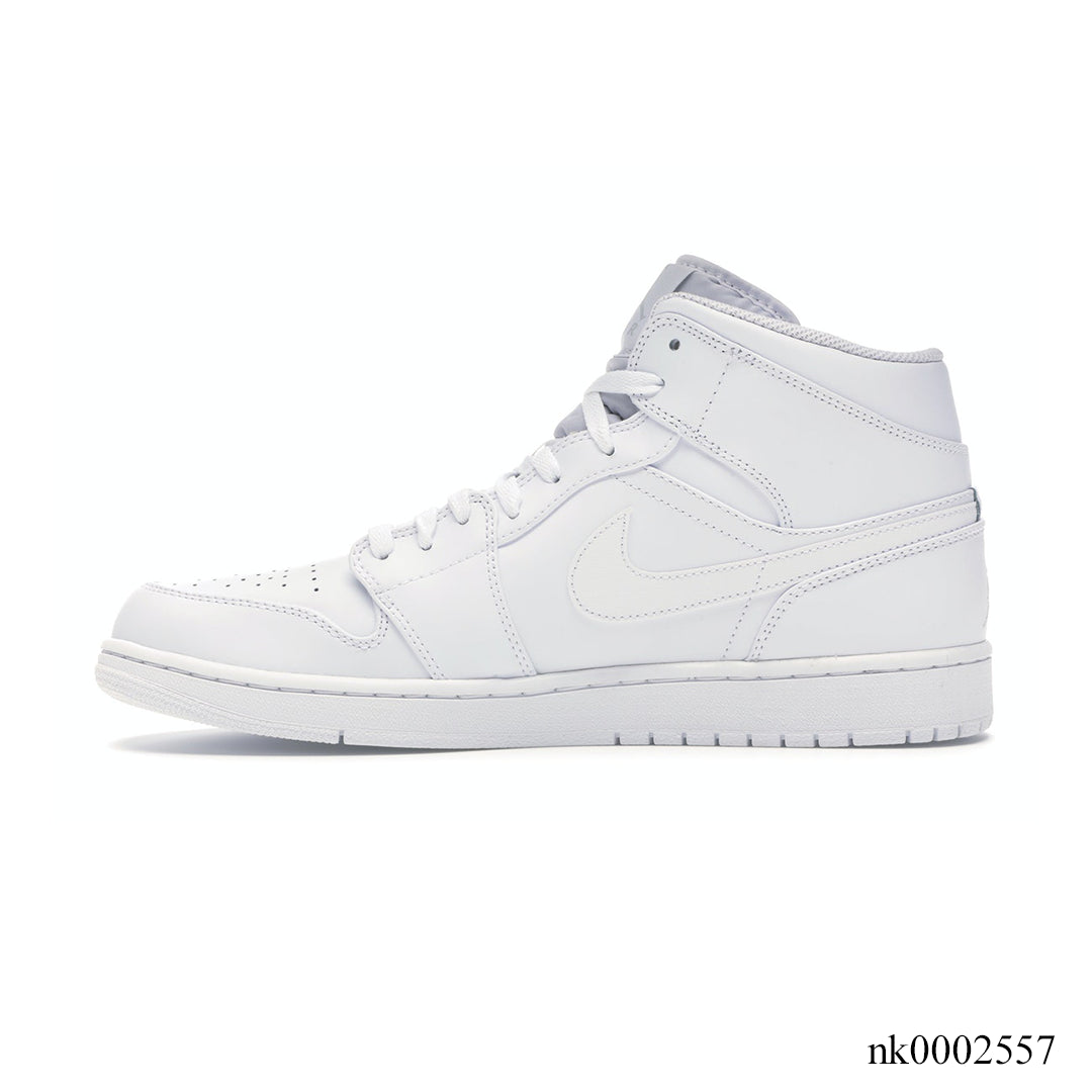AJ 1 Mid White/Pure Platinum Shoes Sneakers - nk0002557 image 2