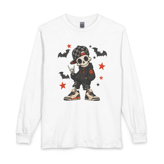 Boy Skeleton Halloween Long Sleeve T-Shirt image 0