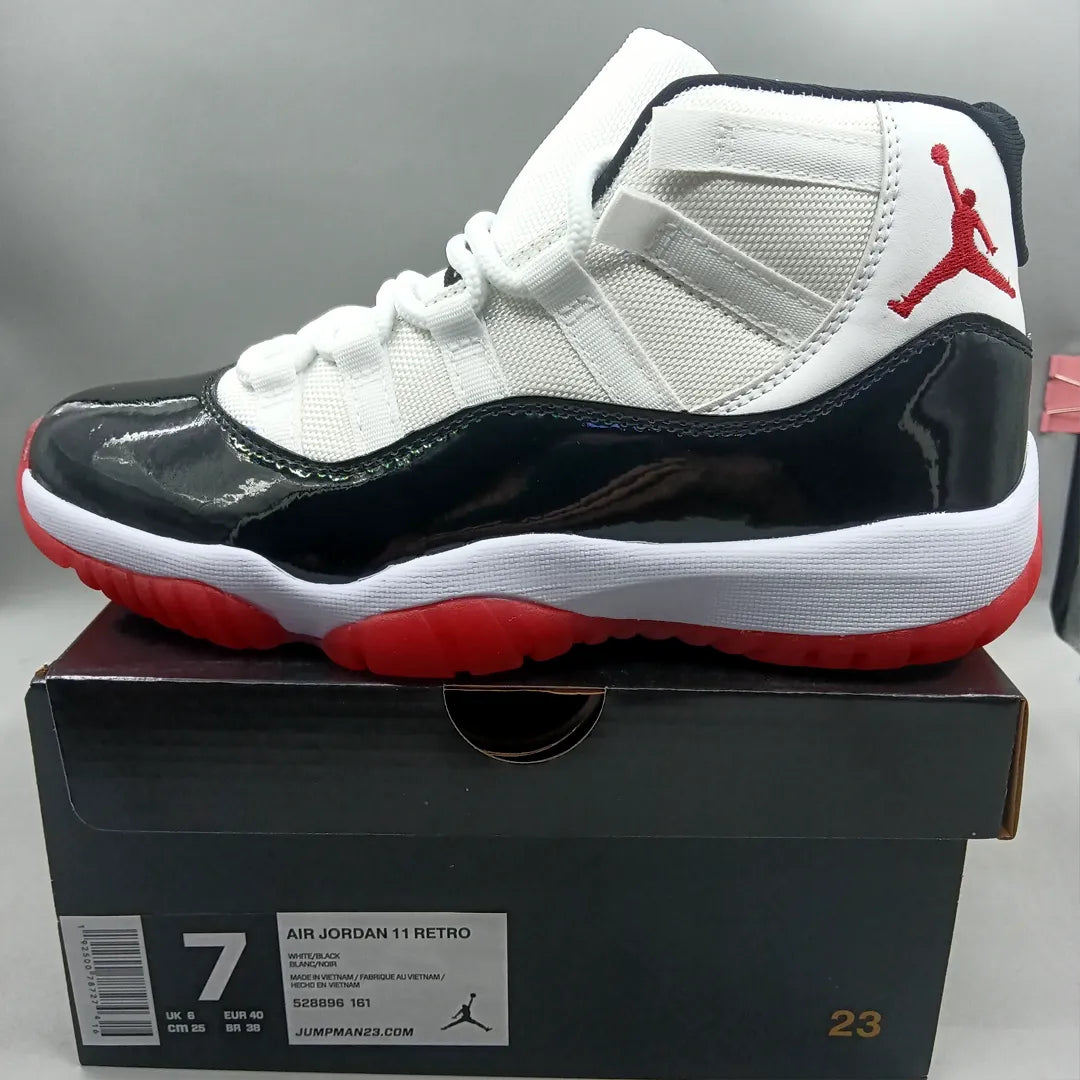AJ 11 Black White Red Shoes Sneaker - nk0004560 image 7