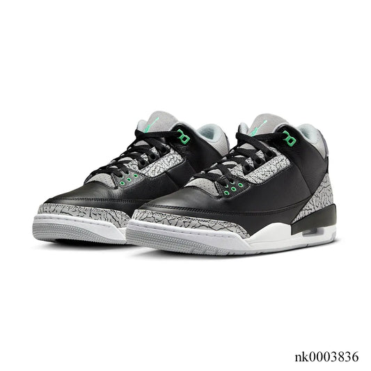 AJ 3 Green Glow Shoes Sneakers - nk0003836 image 2