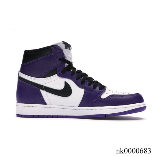 AJ 1 Retro High Court Purple White Shoes Sneakers - nk0000683 image 0