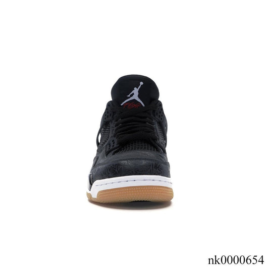 AJ 4 Retro Laser Black Gum Shoes Sneakers - nk0000654 image 2