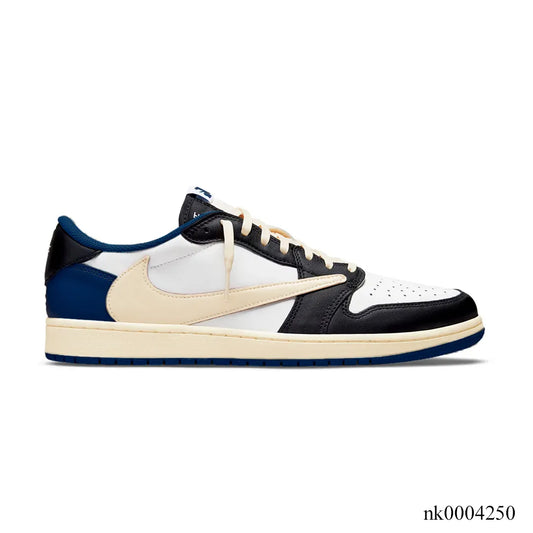 Travis Scott x Fragment x AJ 1 Low Dark Blue Shoes Sneakers - nk0004250 image 0