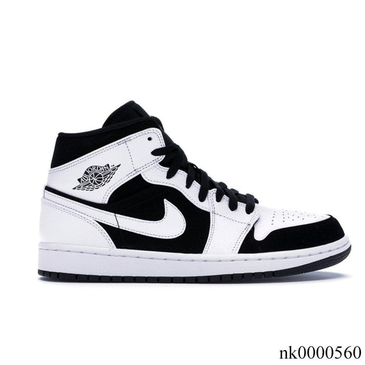 AJ 1 Mid White Black Shoes Sneakers - nk0000560 image 0