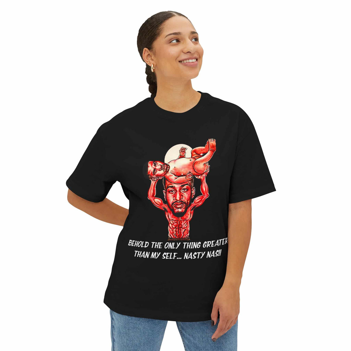 Nas The Last Word  Unisex Oversized Boxy Tee image 3