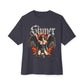 Sinner’s Flame Unisex Oversized Boxy Tee - Dark Grey, XS image