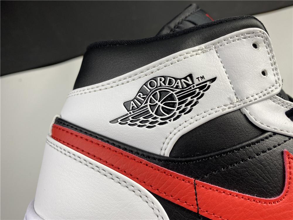AJ 1 Mid Black Chile Red White Shoes Sneakers - nk0001419 image 3