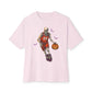Halloween Basketball Unisex Oversized Boxy Tee image 0