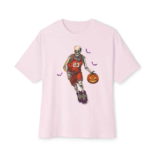 Halloween Basketball Unisex Oversized Boxy Tee image 0