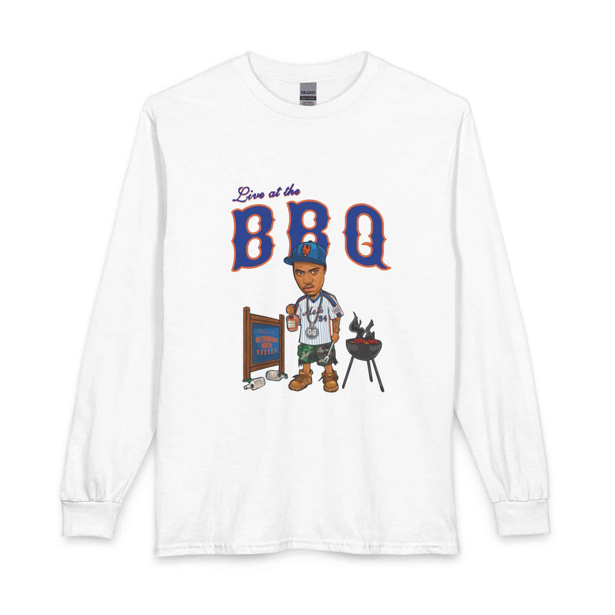 Rap Nas Live At The BBQ Long Sleeve T-Shirt image 12