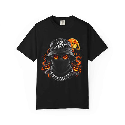 Spooky Streetwear Masked Unisex Garment-Dyed T-shirt image 0