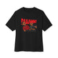 Graphic Print Unisex Oversized Boxy Tee – POD0035 - Black, S image