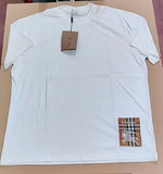 BUR Check Label T-Shirt in White - 384 - bbr0000384 image 0