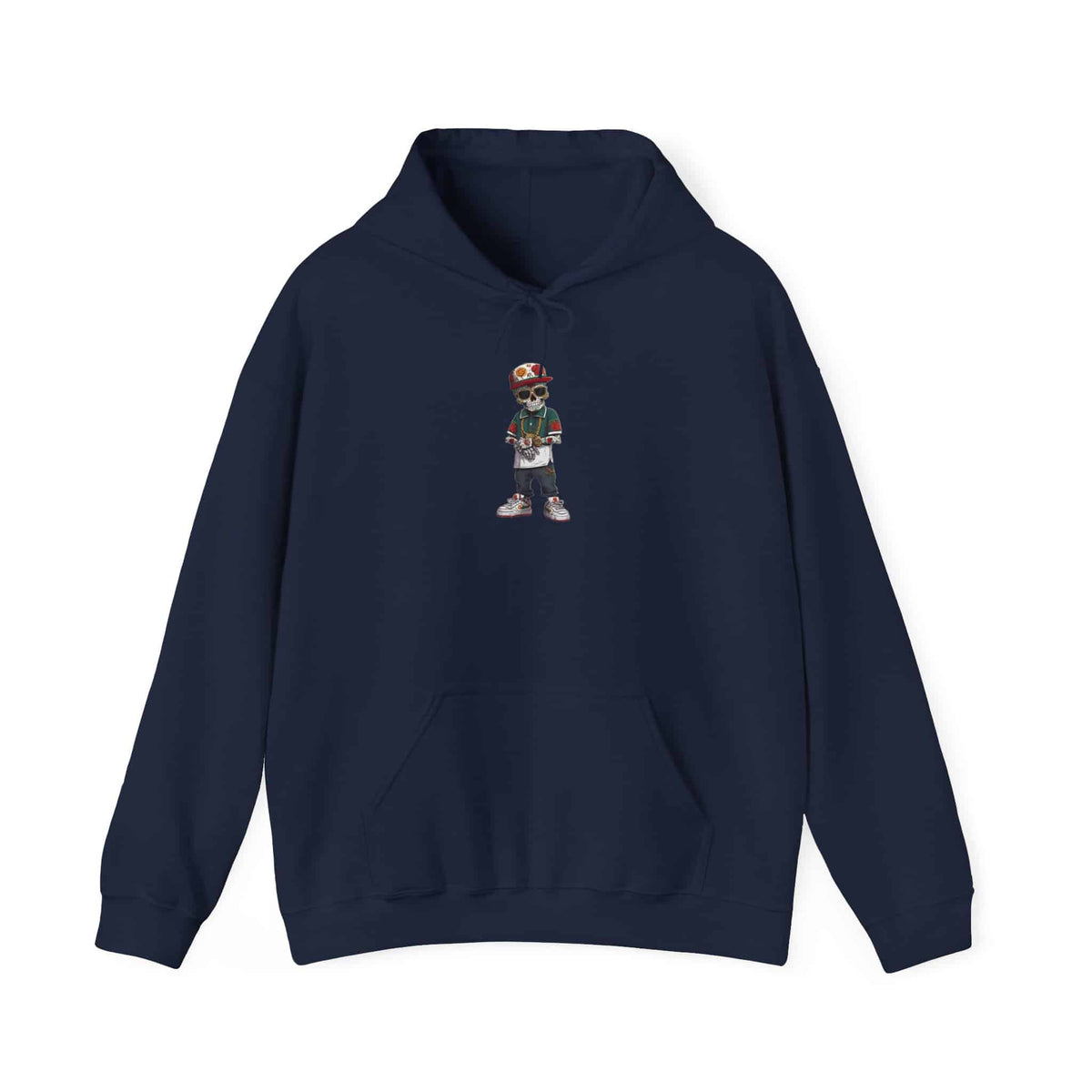 Skull Luxury Hooded Sweatshirt - S, Navy image