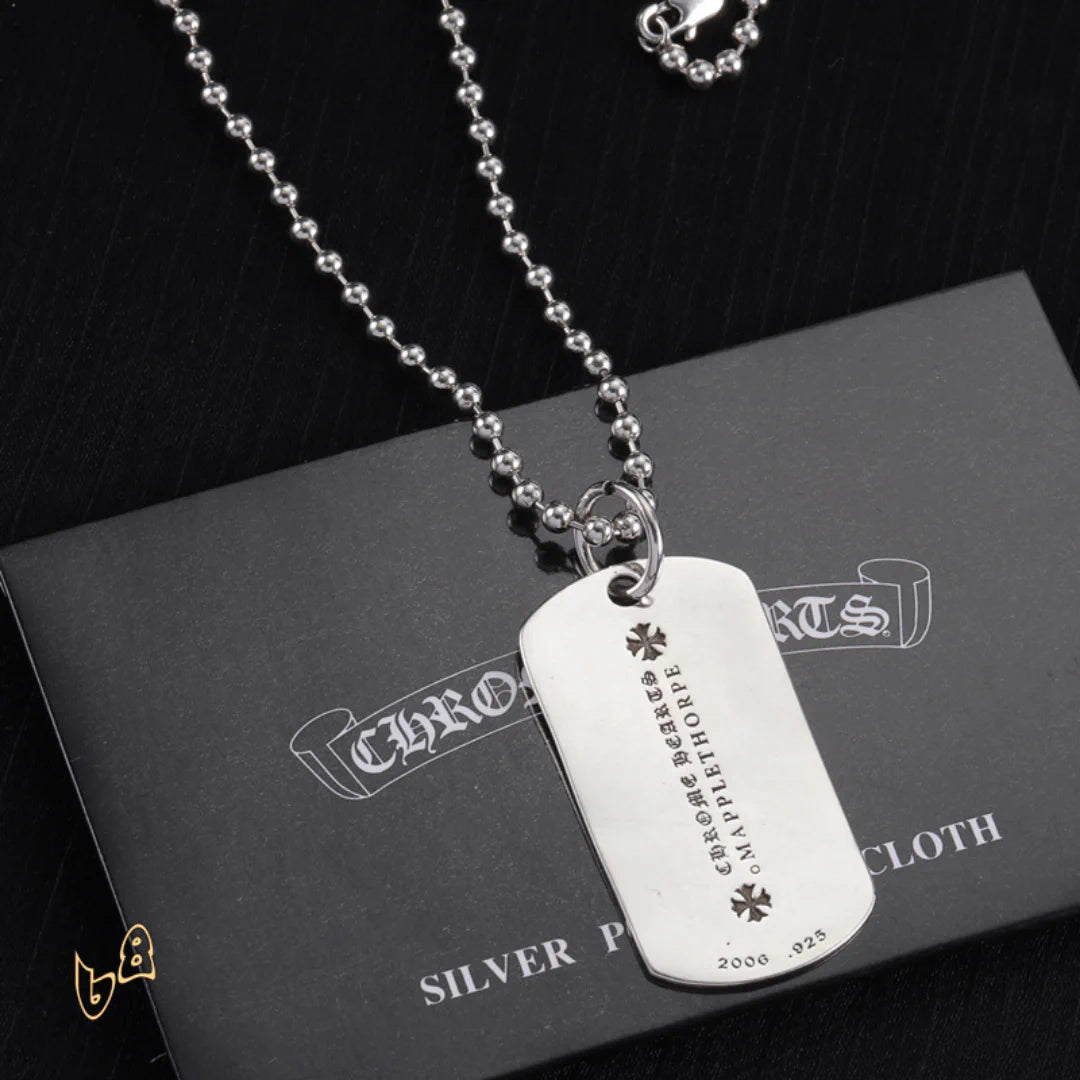 CH M Love Pattern Square Necklace - CH0006 image 1