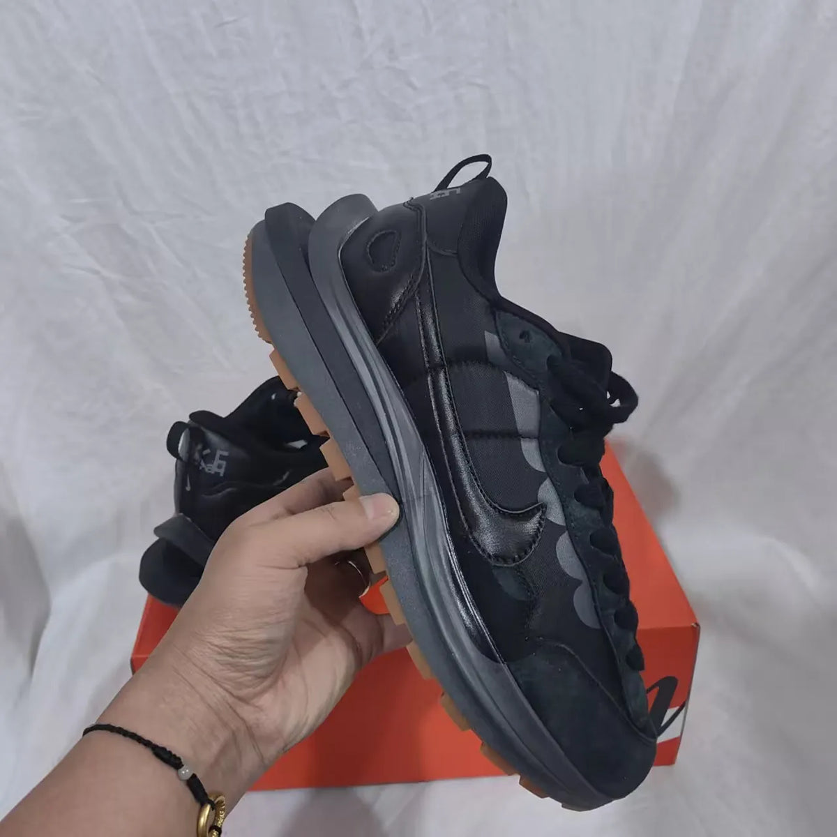 Vaporwaffle sacai Black Gum Shoes Sneakers - nk0001886 image 13