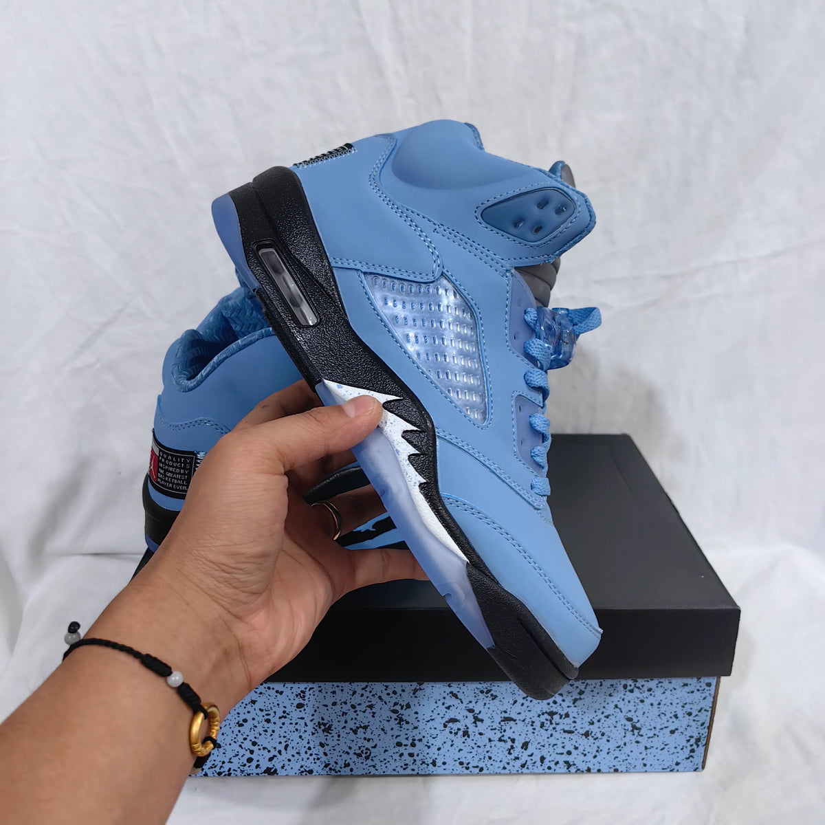 AJ 5 UNC University Blue Shoes Sneakers - nk0002350 image 6