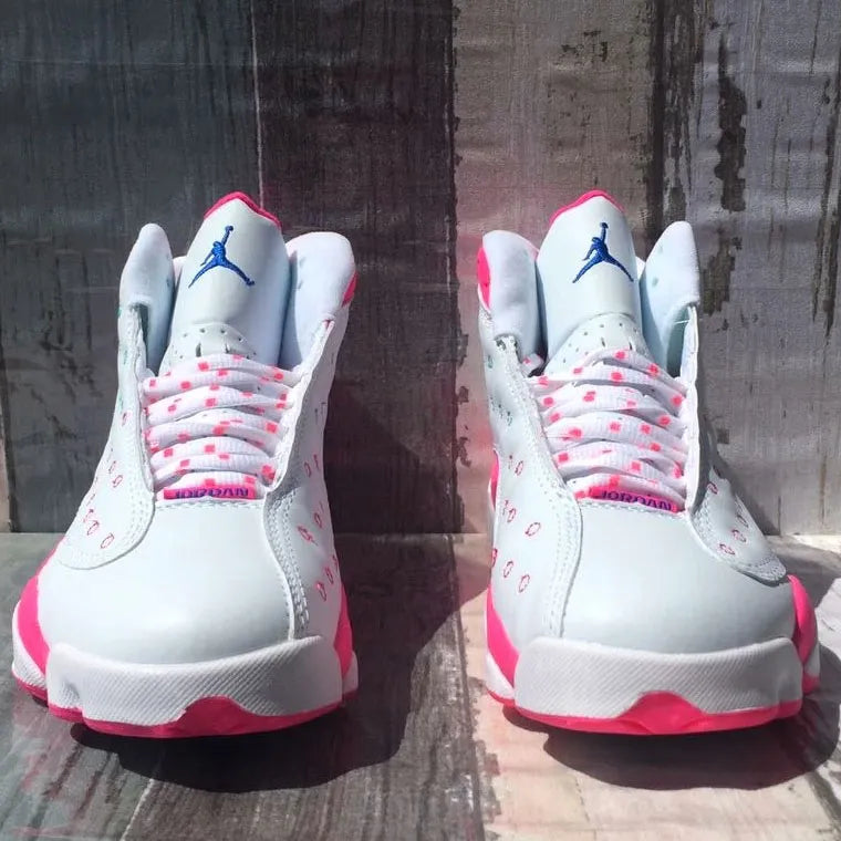 AJ 13 White Pink Blue Shoes Sneakers - nk0001595 image 9
