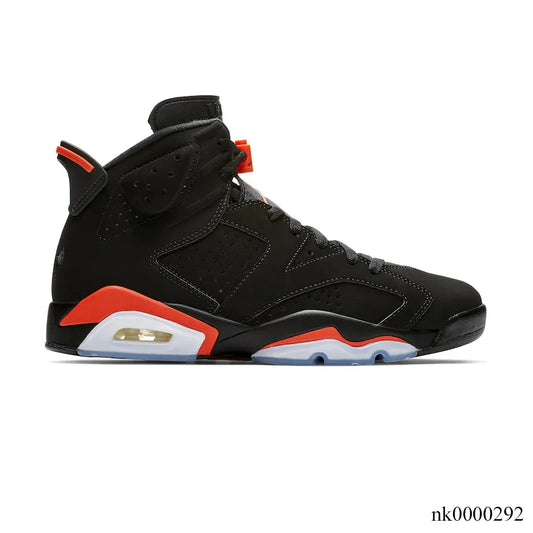 AJ 6 Black Infrared Orange Shoes Sneakers - nk0000292 image 0
