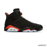 AJ 6 Black Infrared Orange Shoes Sneakers - nk0000292 image 0