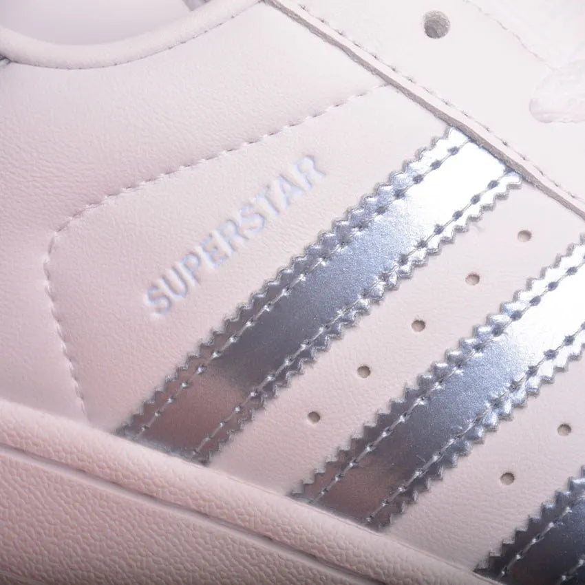 AD Superstar White Silver Metallic Shoes Sneakers - nk0005445 image 5