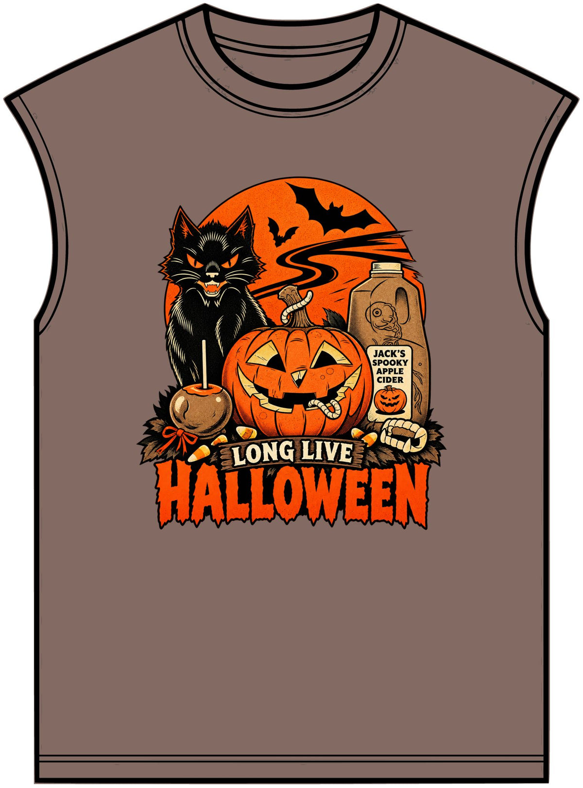 Midnight Cat Unisex Garment-Dyed Muscle Tee image 4