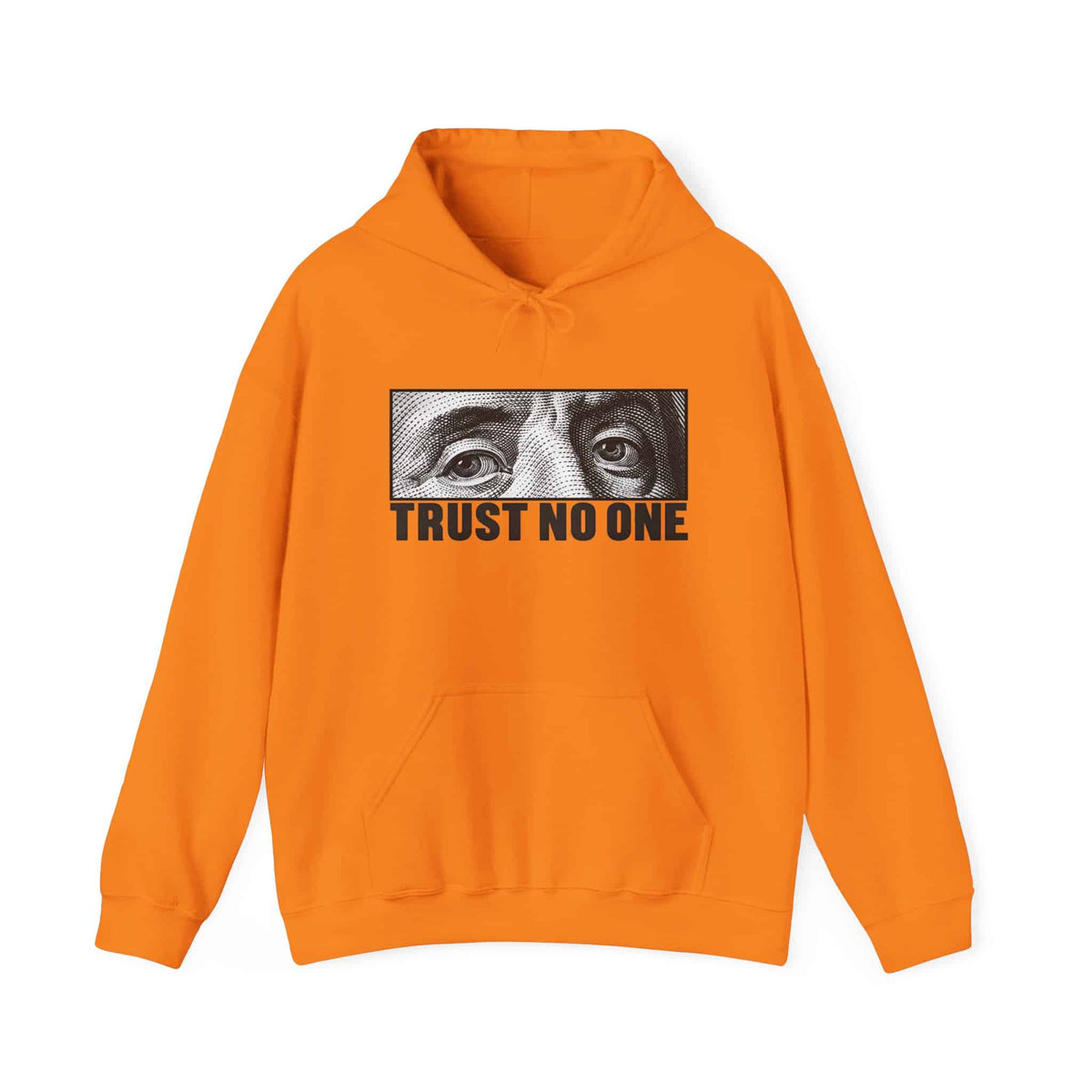 Graphic Print Hooded Sweatshirt - POD0039 - L, Safety Orange image