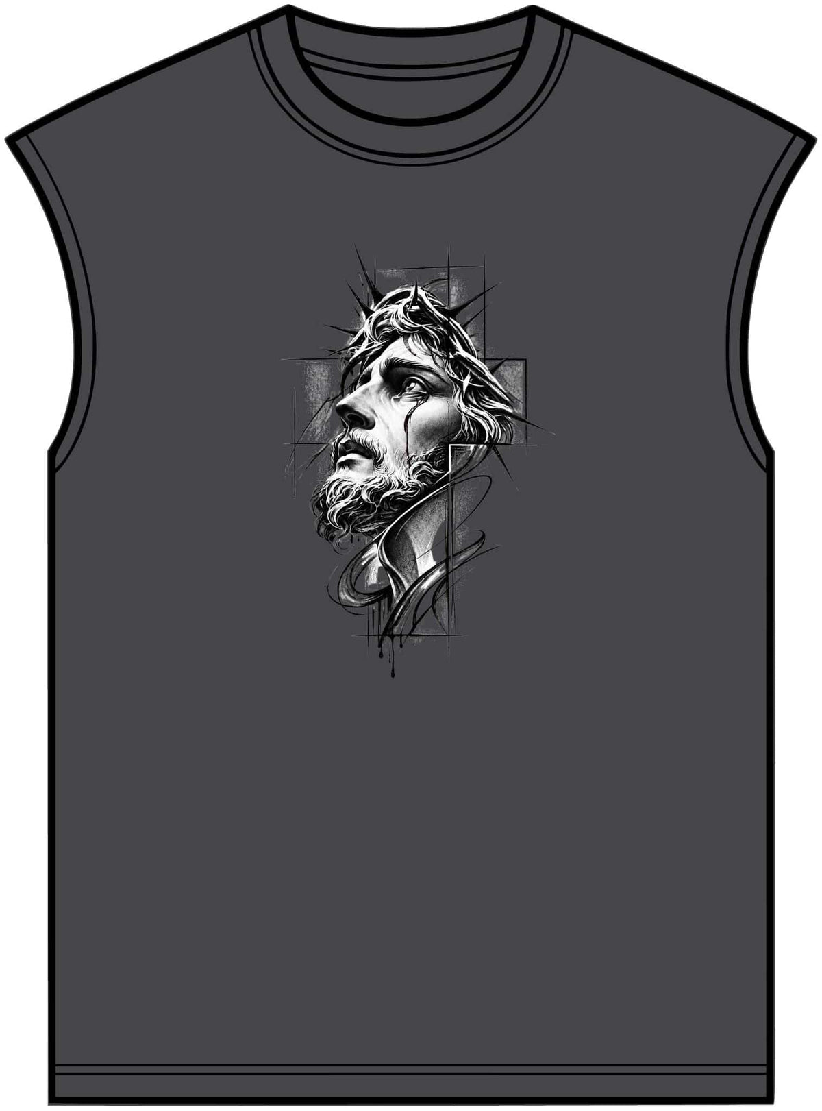 Crown of Faith 1 Unisex Garment-Dyed Muscle Tee image