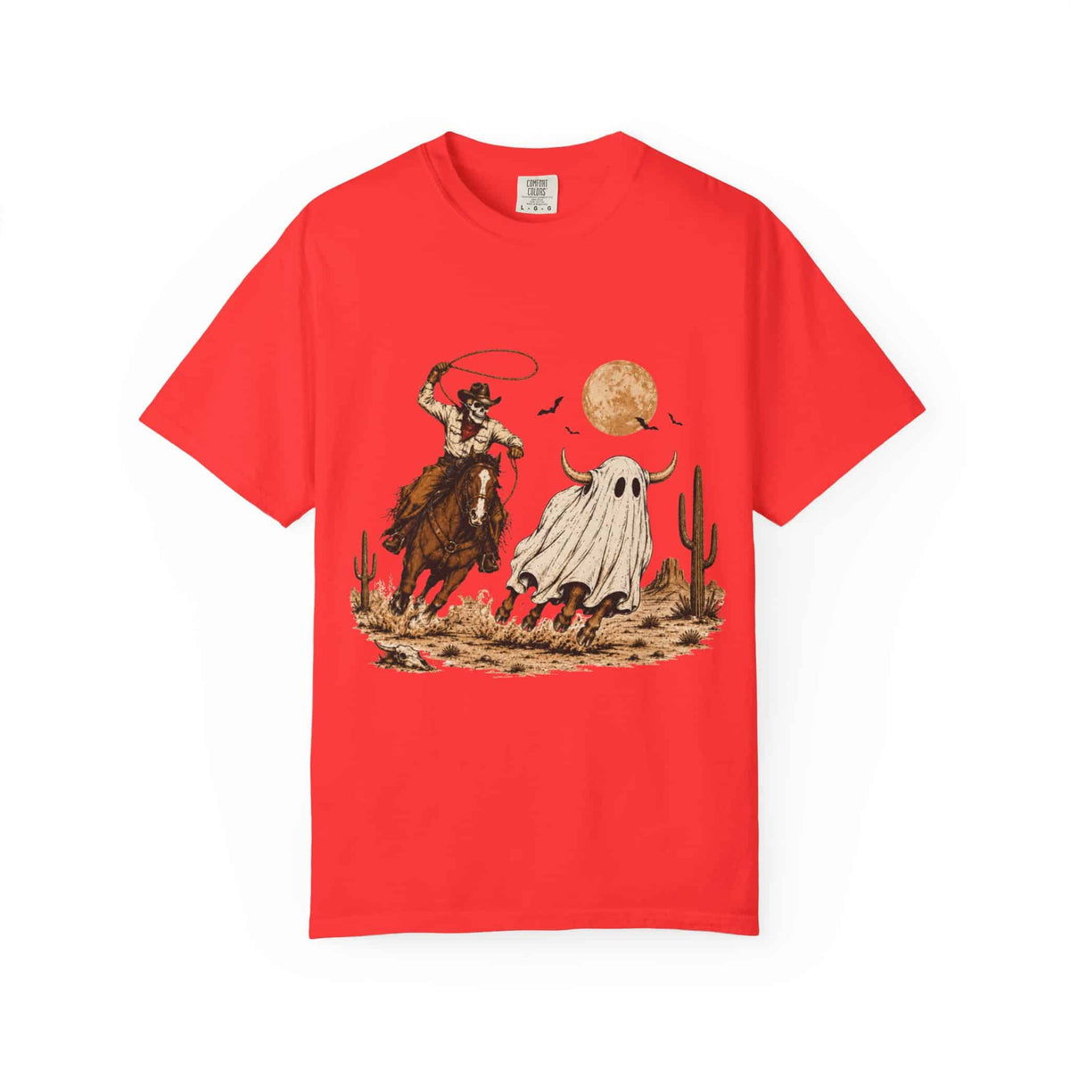 Halloween Basketball Skeleton Unisex Garment-Dyed T-shirt image