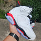 AJ 6 White/Fire Red 2025 Shoes Sneakers - nk0004065 image 2