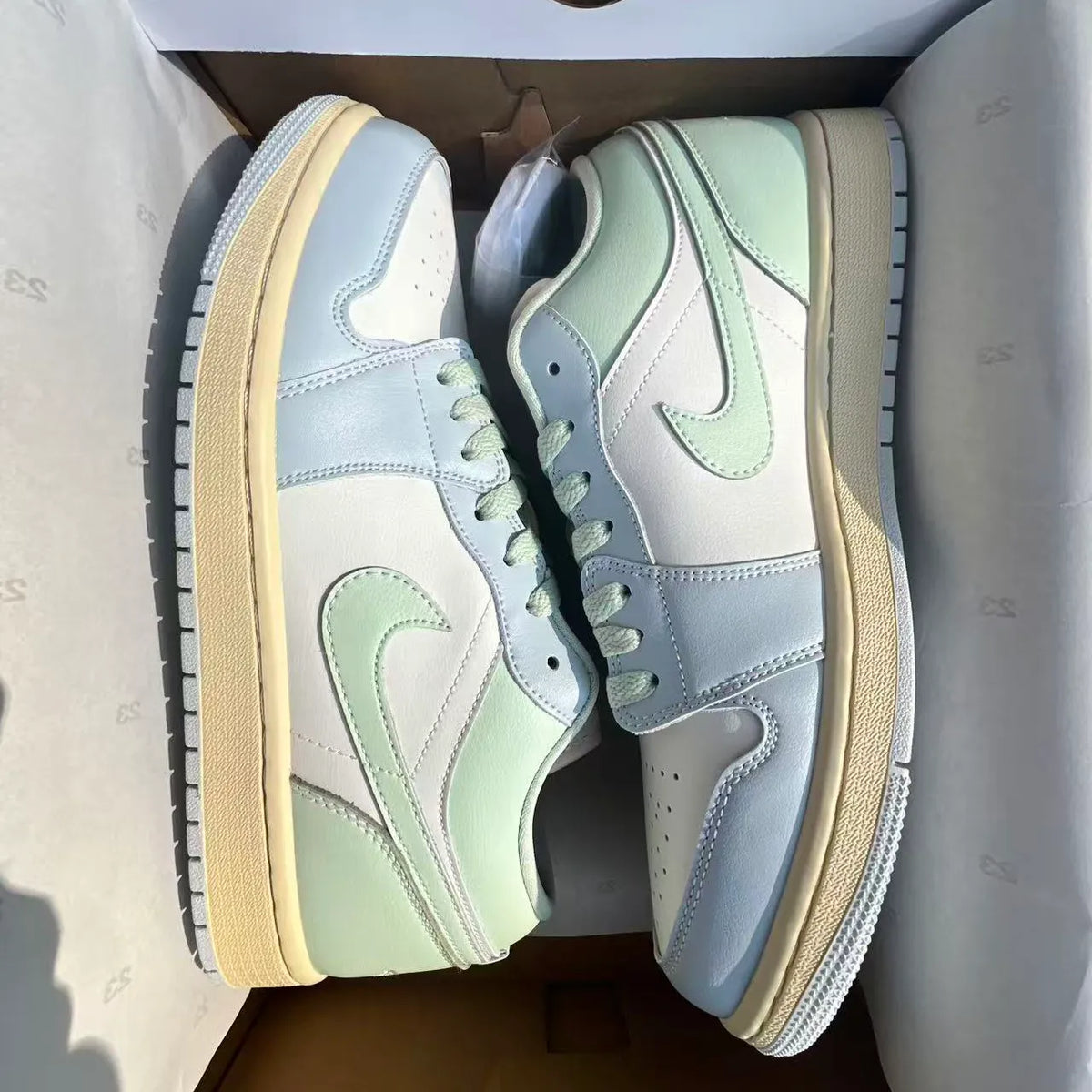 AJ 1 Low Sail/Aura Shoes Sneakers – nk0004842 image 14