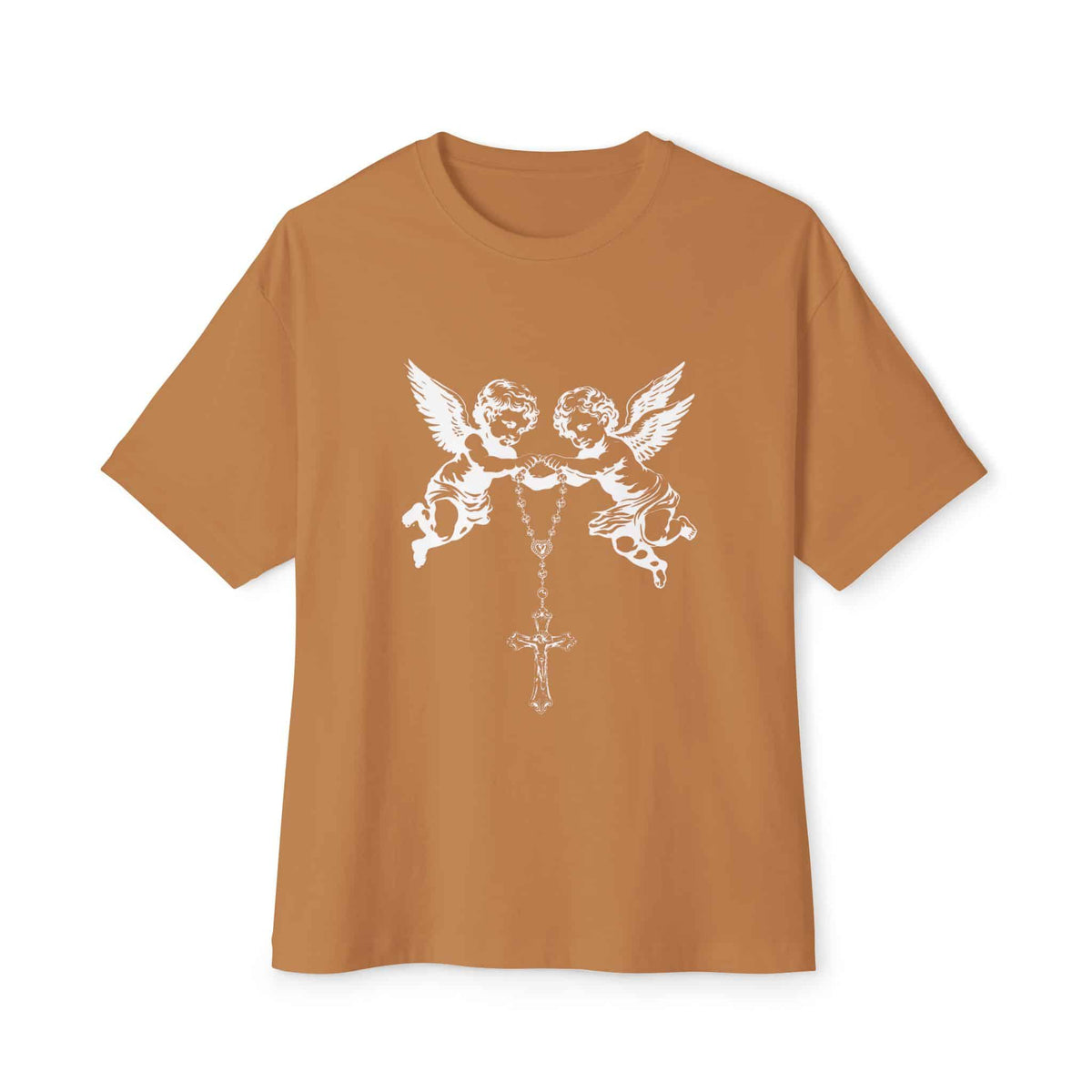 Heavenly Guardians Unisex Oversized Boxy Tee - Toast, XS image