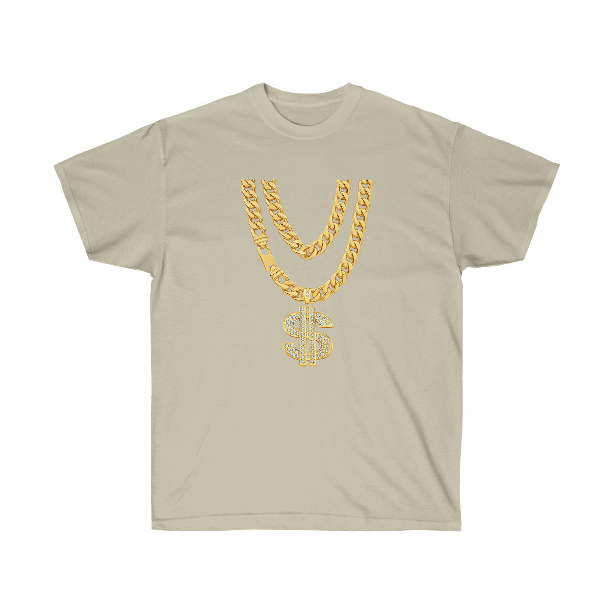 Necklace Dollar Men T-Shirt - Sand, M image