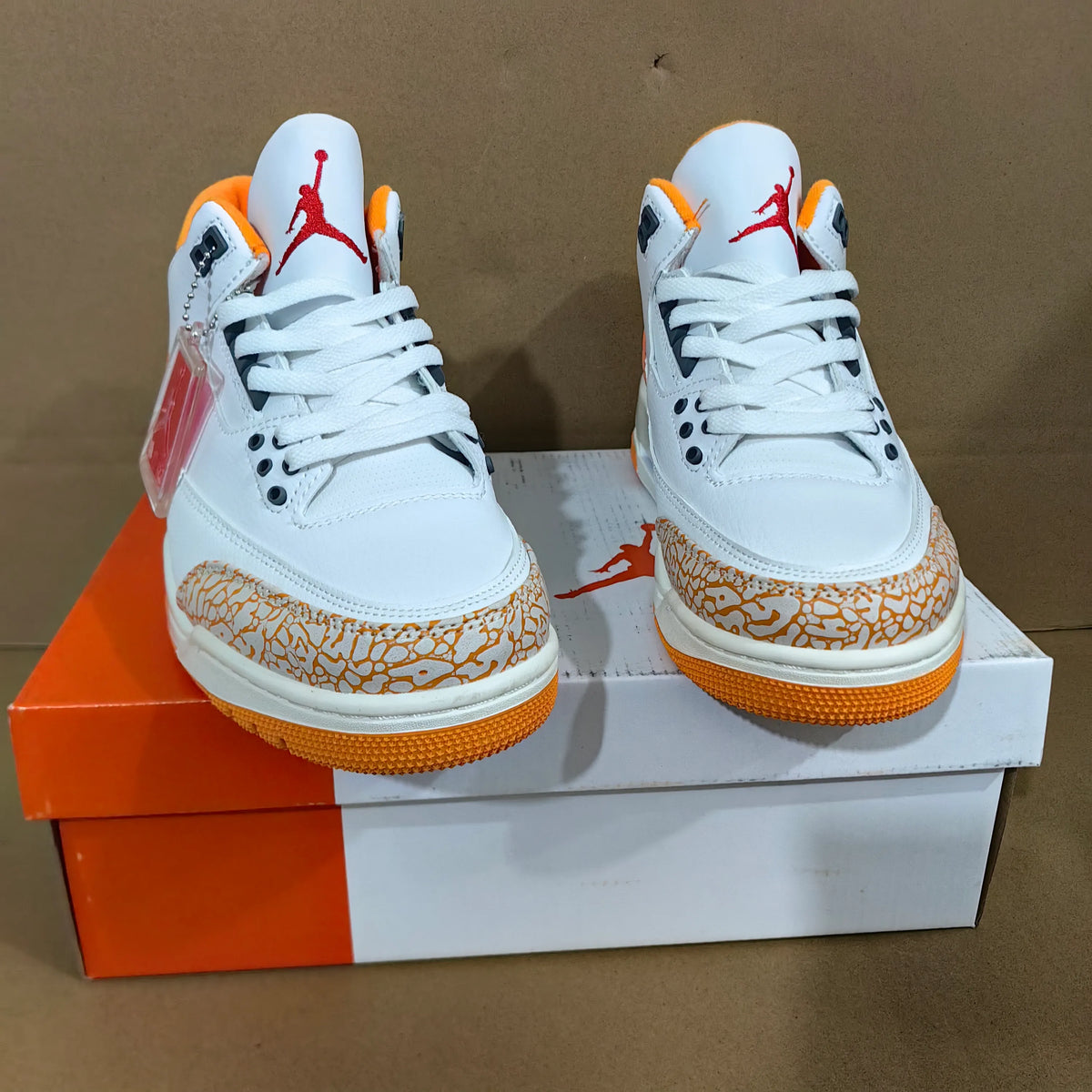 AJ 3 Orange Citrus Shoes Sneakers – nk0004932 image 4