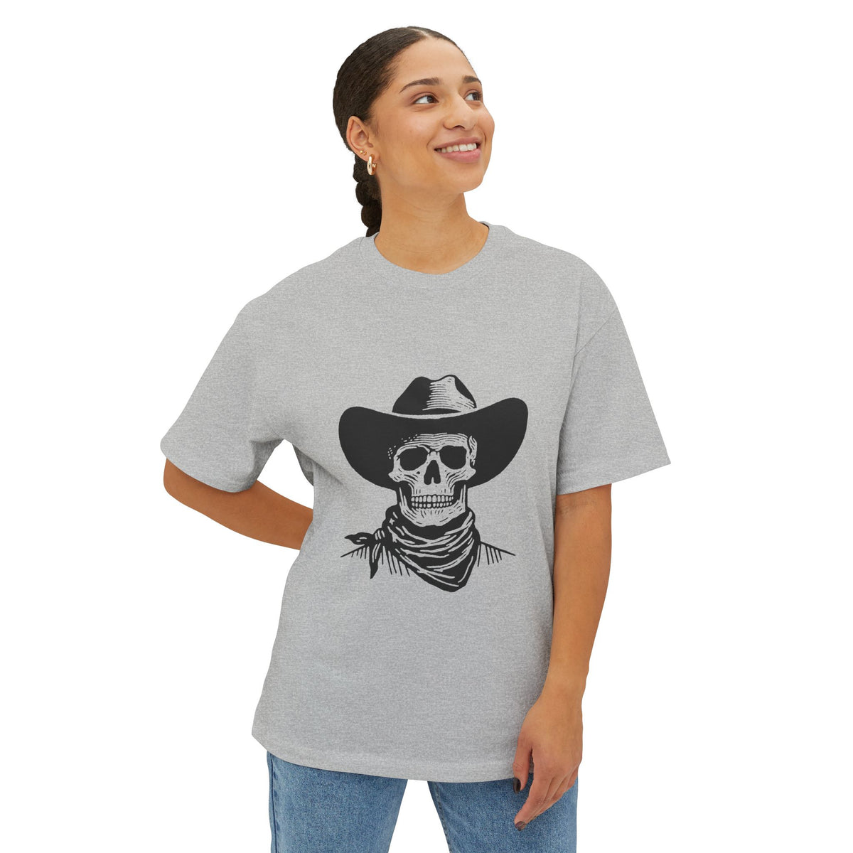 Outlaw Skull Unisex Oversized Boxy Tee image 33