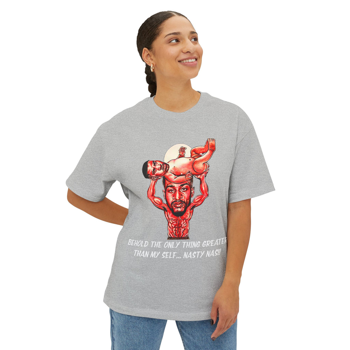 Nas The Last Word  Unisex Oversized Boxy Tee image 27